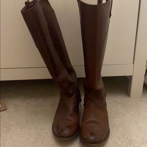 melissa frye brown leather boots